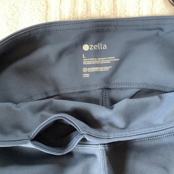 Zella Recycled Live In Pocket Leggings Full Length Navy Denim SZ L - Picture 13 of 15